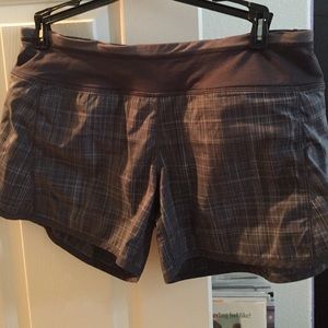 Plaid LULULEMON running shorts