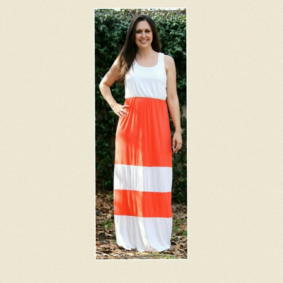 Spring Fling Maxi Dress- coral