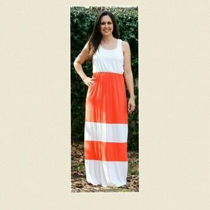 Spring Fling Maxi Dress- coral