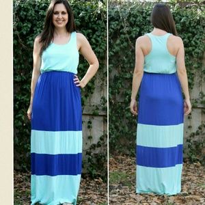 Spring Fling Maxi Dress - Blue