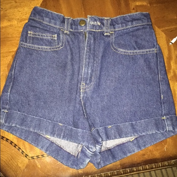 American apparel high waisted cuff shorts