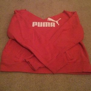 Puma cut off sweatshirt
