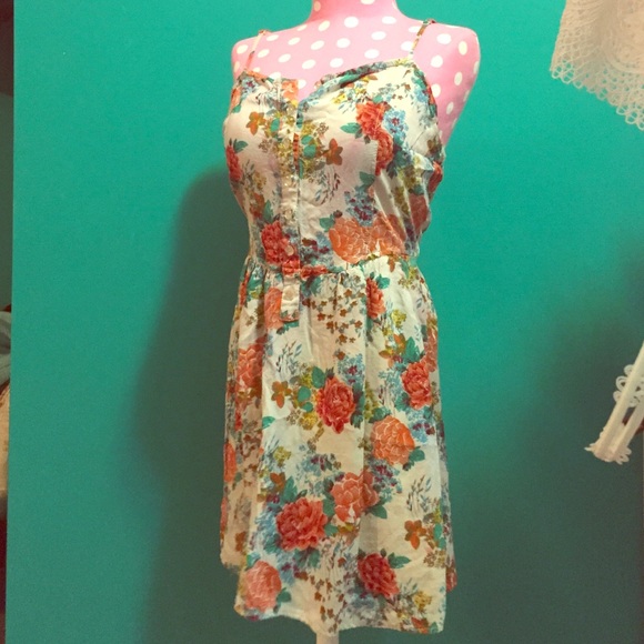 Summer Flower Print Multi-Color Dress W/ Pockets!