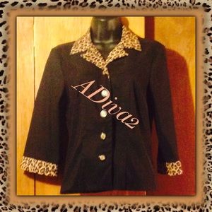 Leopard and Black Blazer