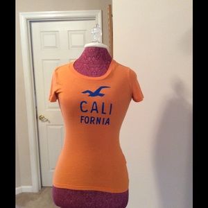 Hollister  tee shirt orange XS
