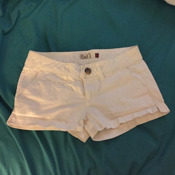 SO white (khaki material) shorts
