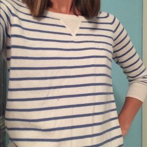 Old Navy nautical style blue & white striped knit
