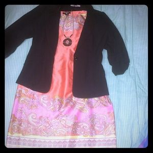 Beautiful dress in orange yellow and pink...