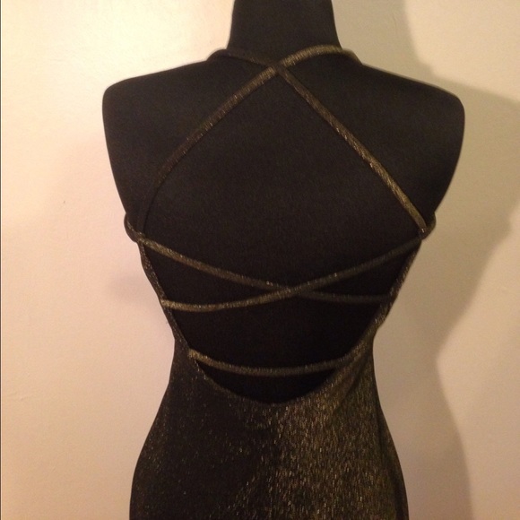 Glittery Dress with Criss-Crossed Laced Up Back