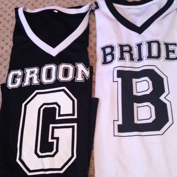bride & groom jerseys get the 1.99 shipping today!