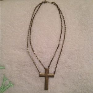 Rustic cross necklace