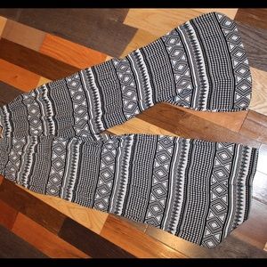 Funky Black & White Flowy Pants