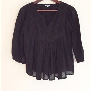 Leifnotes Anthropologie Blouse Embroidered