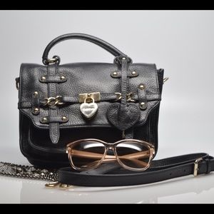 BeBe Black Leather Purse Heartlock *SALE*