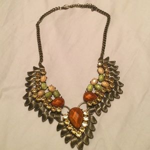 Antiqued statement necklace
