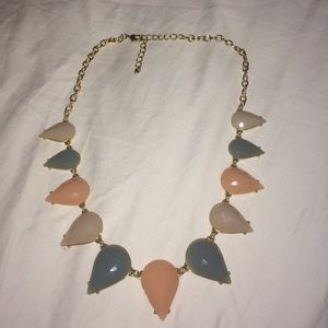 Neutrals pointed rhinestone statement necklace