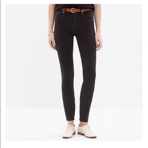 Madewell High Riser Skinny in Black with rips