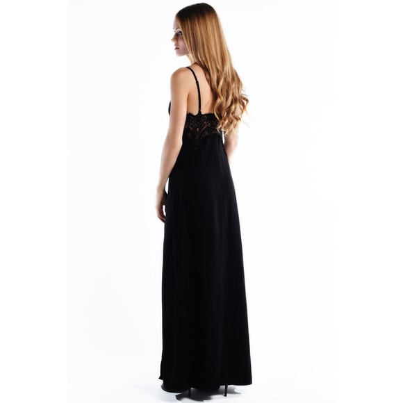 "I Wonder" Lace Double Split Maxi Dress - Picture 3 of 4