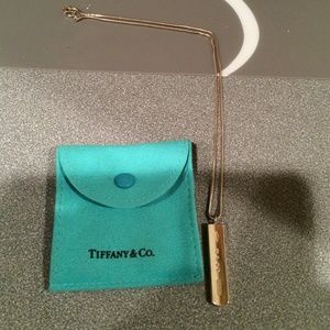 Tiffany silver bar necklace