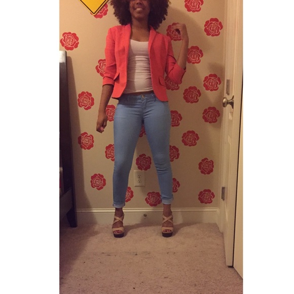 🎀coral/peach blazer 🎀