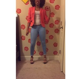 🎀coral/peach blazer 🎀