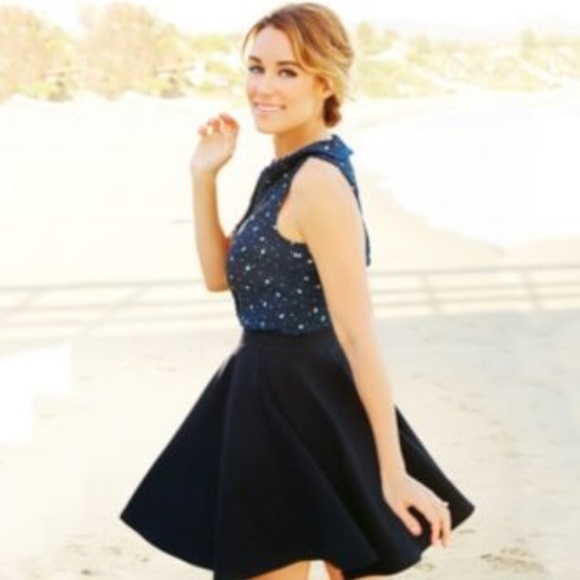 LC Lauren Conrad Dresses & Skirts - LC Lauren Conrad Black Circle Skirt