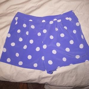 Lavender with white polka dots shorts sz large