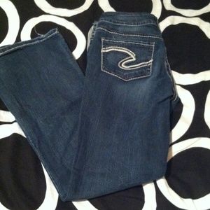 Boot cut silver jeans