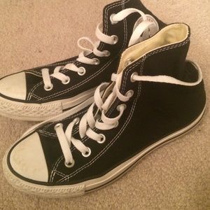 Black high top converse