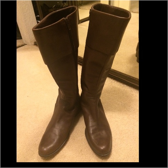 Anne Klein "Maemmie" leather riding boots