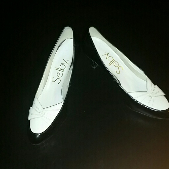 Black and white pumps