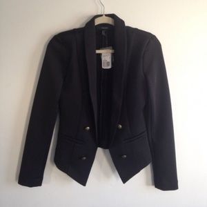 Forever 21 Black Blazer with Gold Buttons