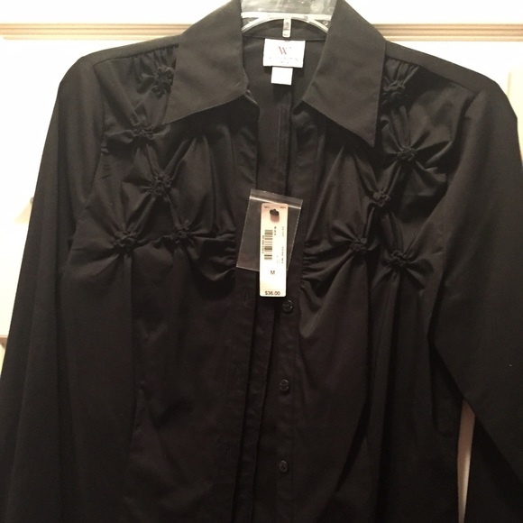 Black long sleeve dressy blouse