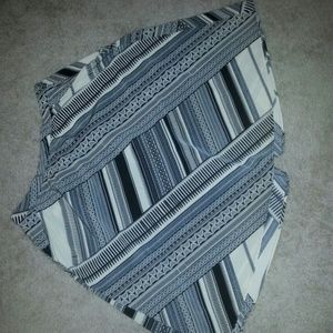 Tribal Print Midi Skirt