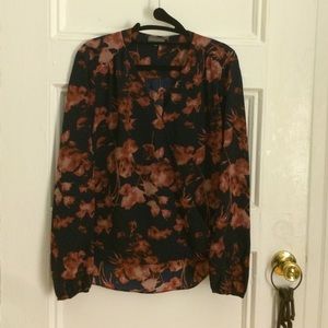 Vince Camuto floral wrap blouse