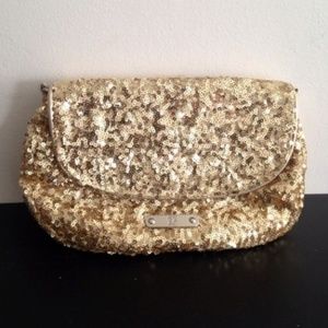 New York and Company Gold Sequin Purse