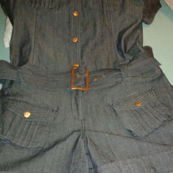 One piece denim shorts outfit - Picture 1 of 1