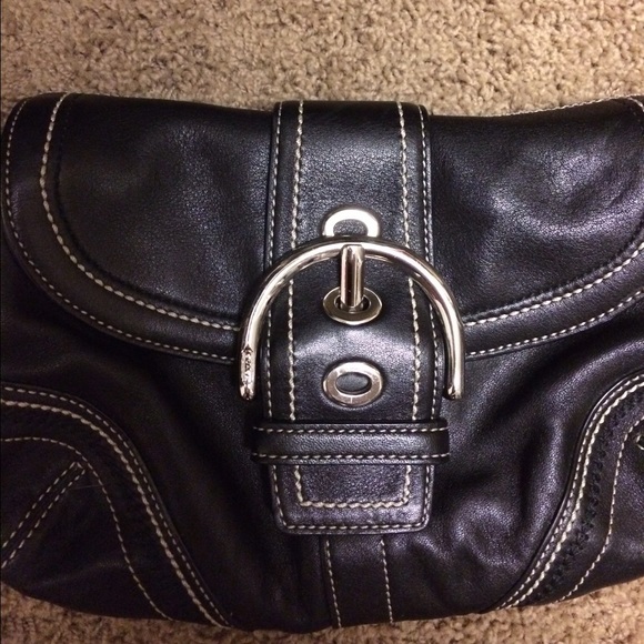 Coach Bags Coach Black Leather Buckle Purse Poshmark
