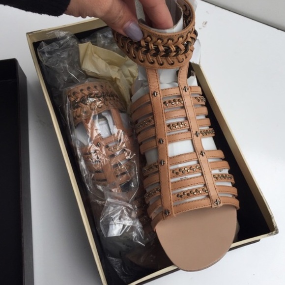 Modern vintage Andy studded leather sandals Sz 6.5 - Picture 2 of 3