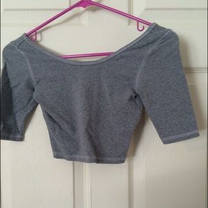 Grey crop top