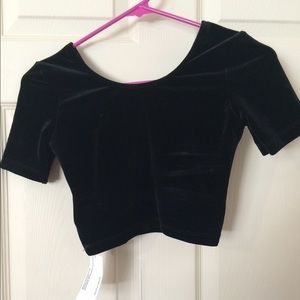 Velvet crop top