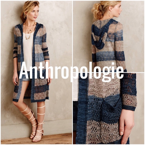 Anthropologie Sweaters - ANTHROPOLOGIE Hooded Cardigan