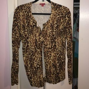 Merona target leopard cardigan size large
