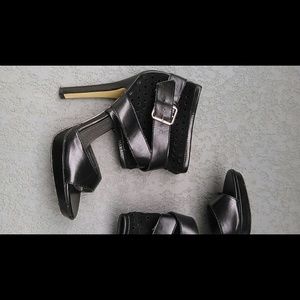 Mesh, Suede and Leather Heels