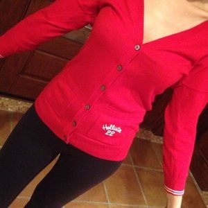 Red hollister jacket ❤️