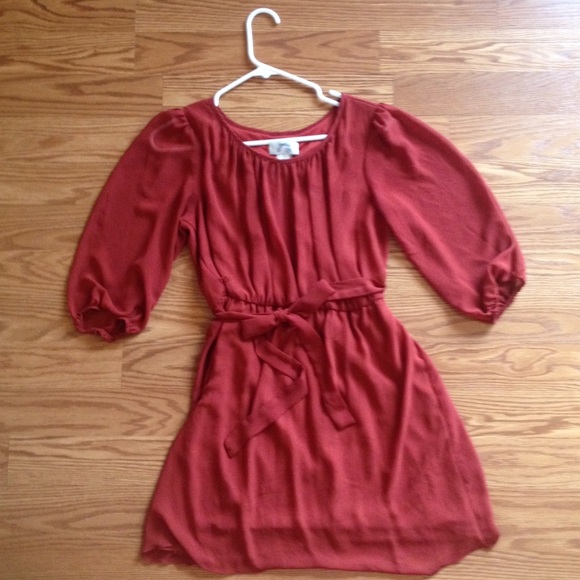 Fancy burnt orange dress