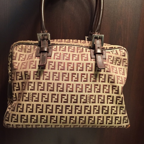 Authentic Fendi hand bag with double straps