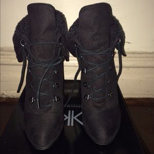 Kardashian Kollection black booties