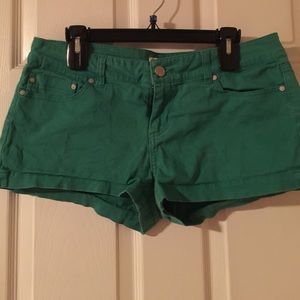 Indigo Rein Green Shorts-size 14