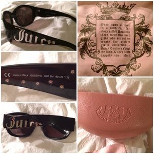 Juicy Couture sunglasses with case and cloth
